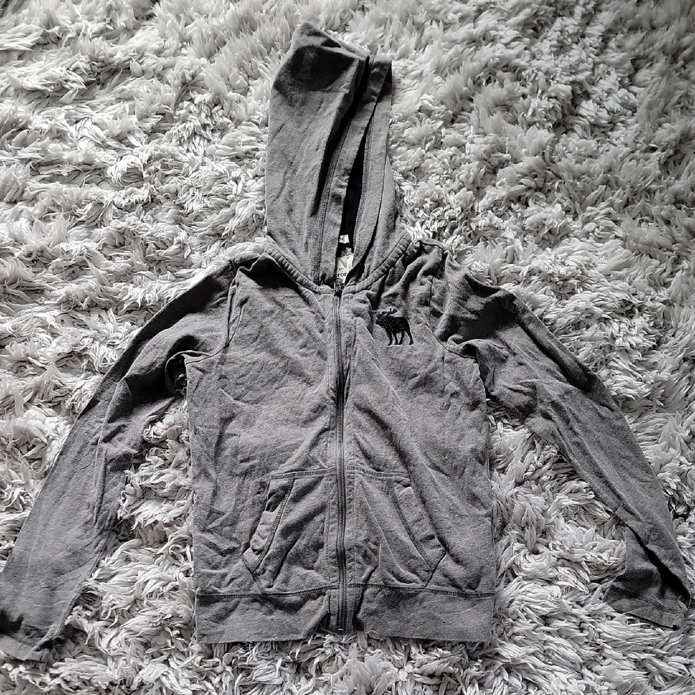 Abercrombie Gray Zip-Up Hoodie